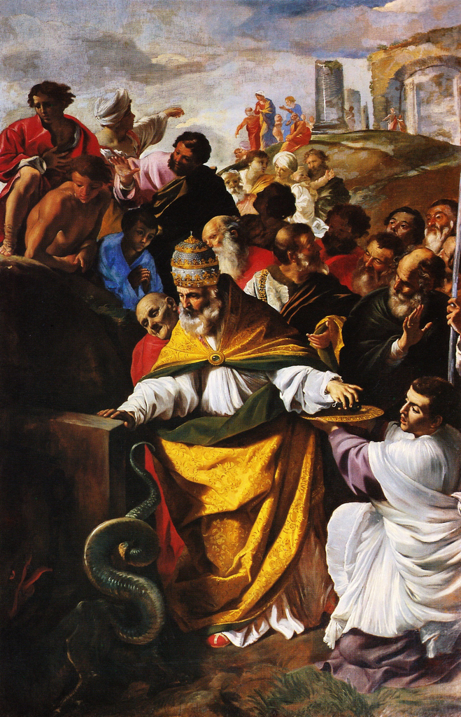 San Silvestro papa scaccia il drago